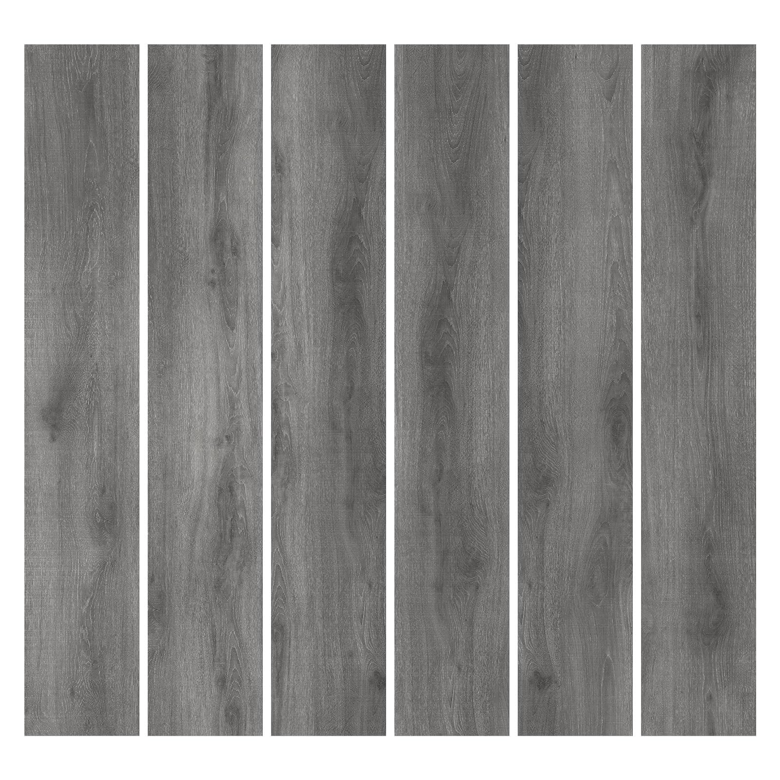 Peel and Stick Floor Tile, 54 Sq.Ft 36 Pieces 36″x6″ Long Vinyl Flooring, 1.5…