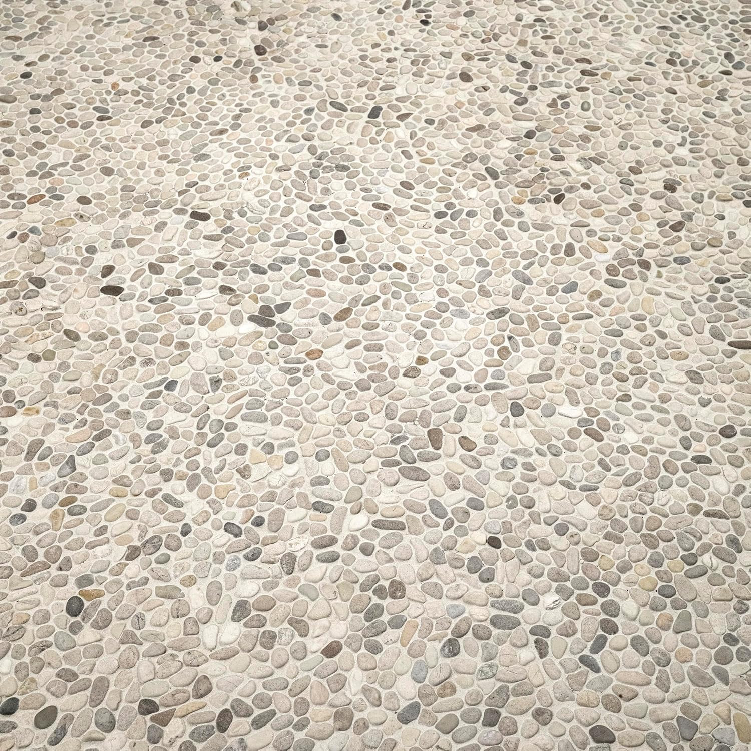 Ivory White Tumbled Marble Mosaic Tile for Backsplash & Shower Walls