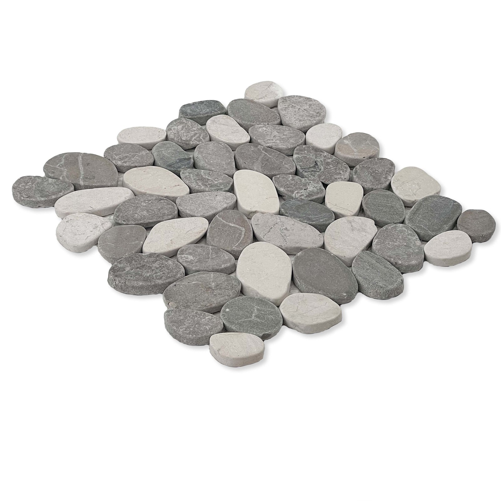 Cruz Bay Studio XS3 Sliced Pebble – 11″ x 11″ Pebble and Rock – Earl Grey