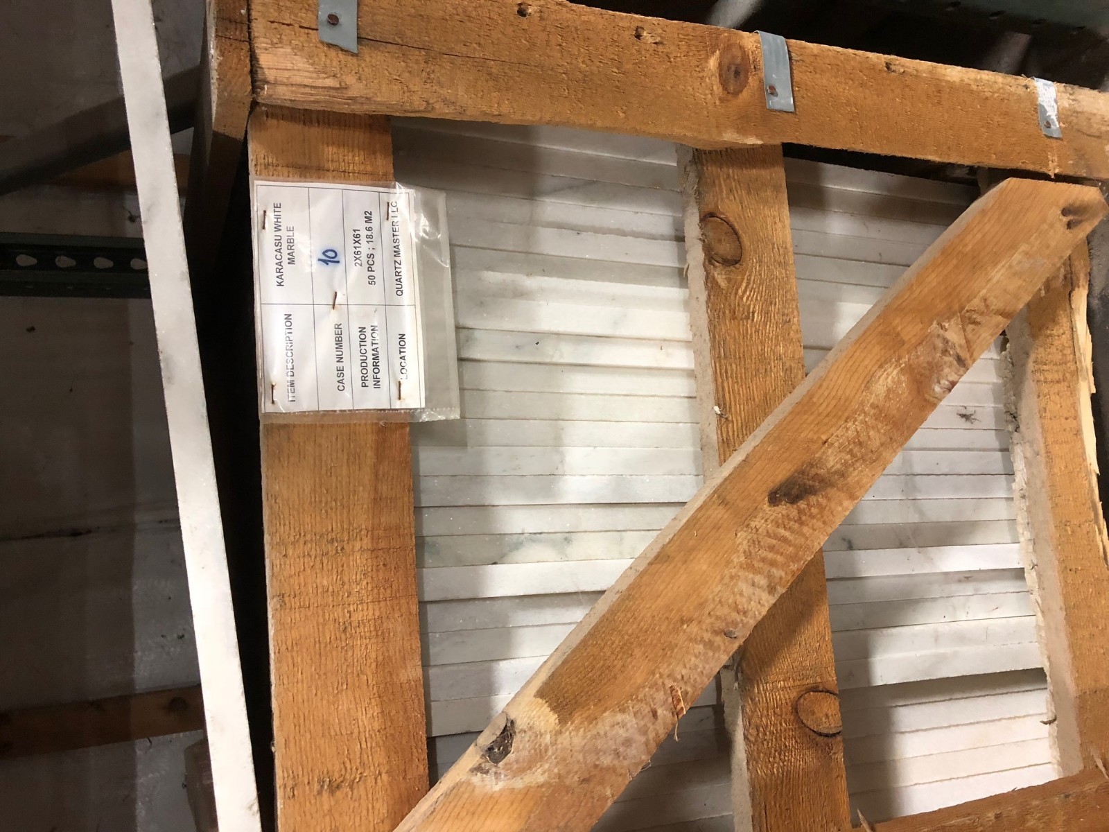 Karacasu Filled White Marble 24×24 Floor Tile 3/4″ Thick 200 sqft. T-44
