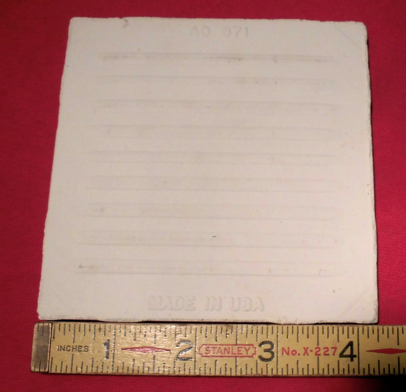 1 pc. *Maize* Glossy Ceramic Tile #24 by American Olean 4-1/4″ ; a yellow-brown