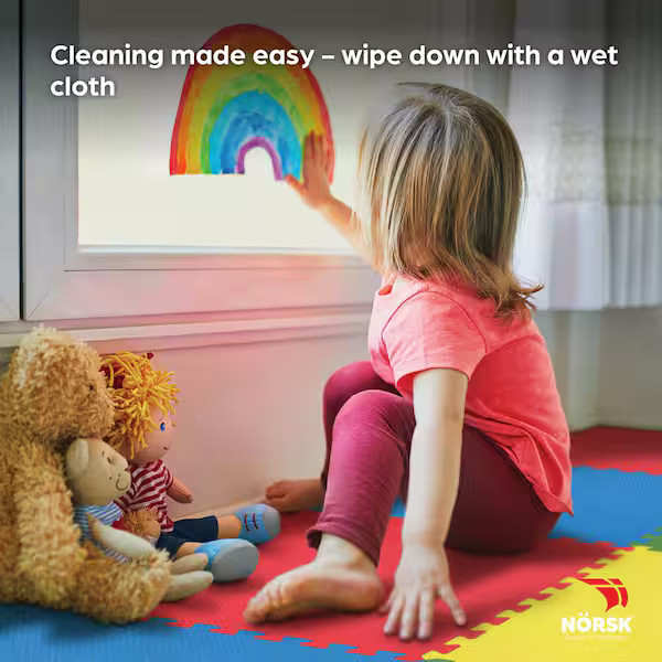 Multi-Purpose 24 in. x 24 in. Interlocking Multi-Color Foam Flooring Recyclamat