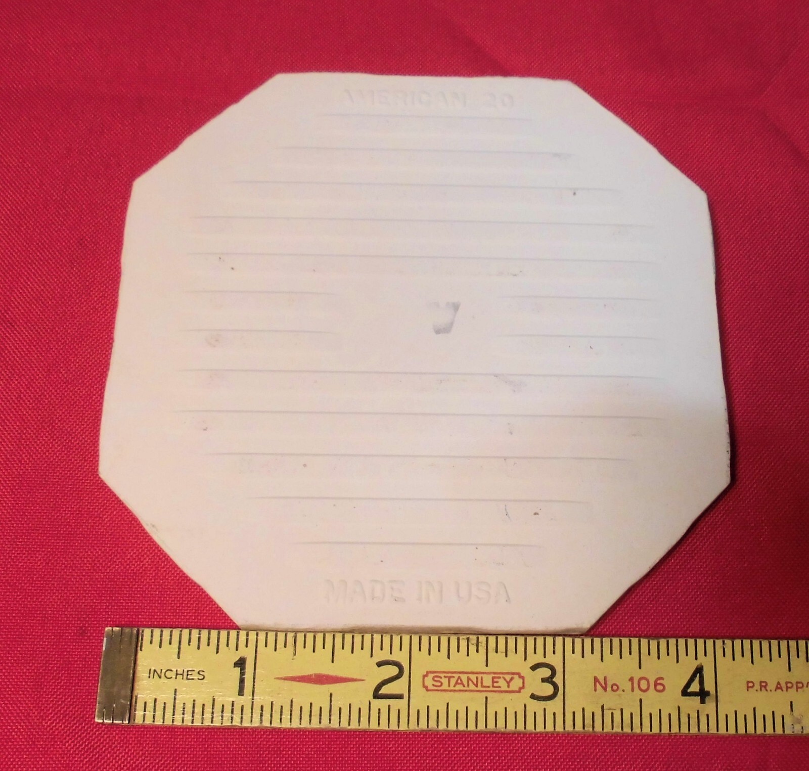 1 pc. Octagon Ceramic Tile 4-1/4″ Gold Mist: Crystalline by American Olean Co.
