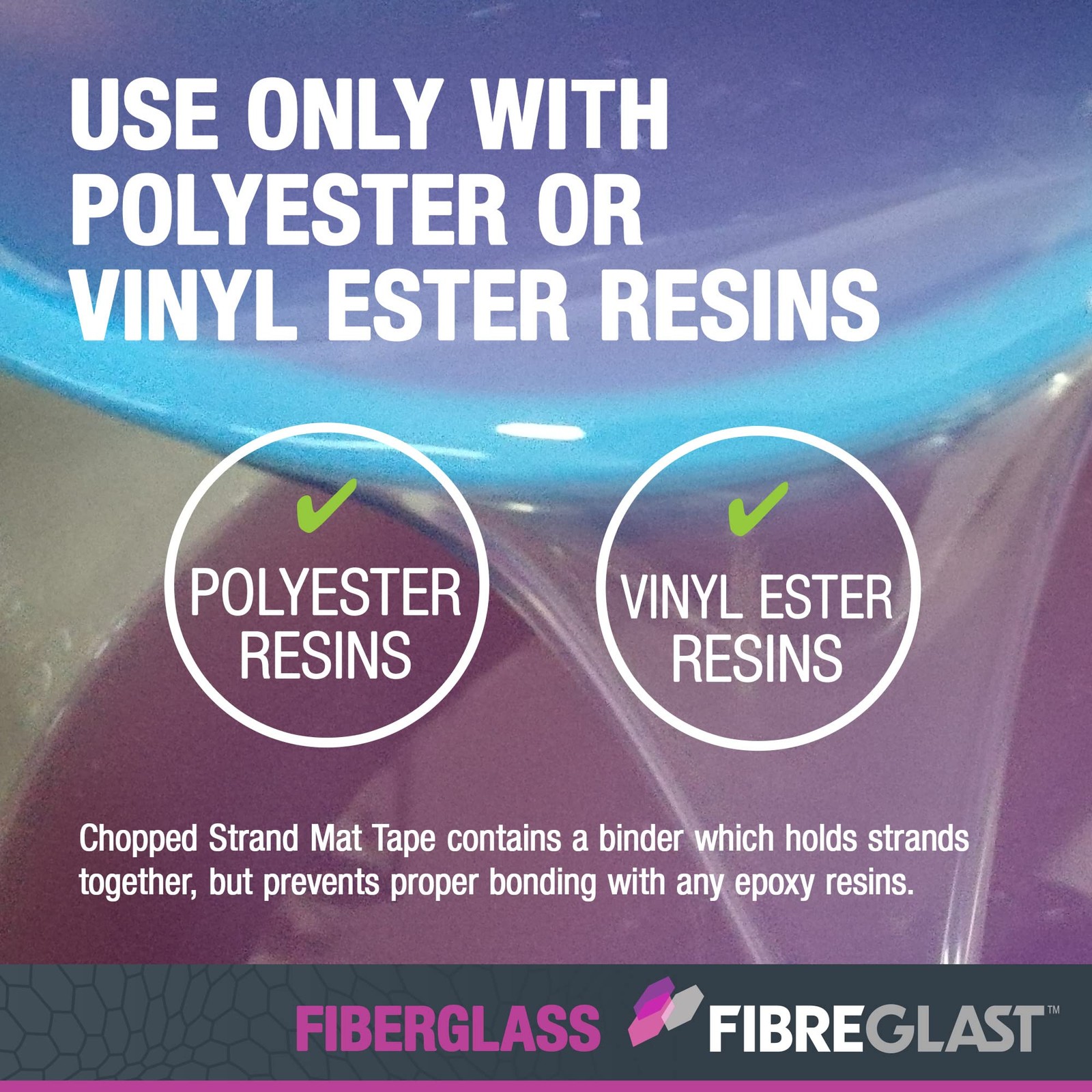 Fibre Glast Fiberglass Chopped Strand Mat – Strong, Easy to 10 yards, Silver