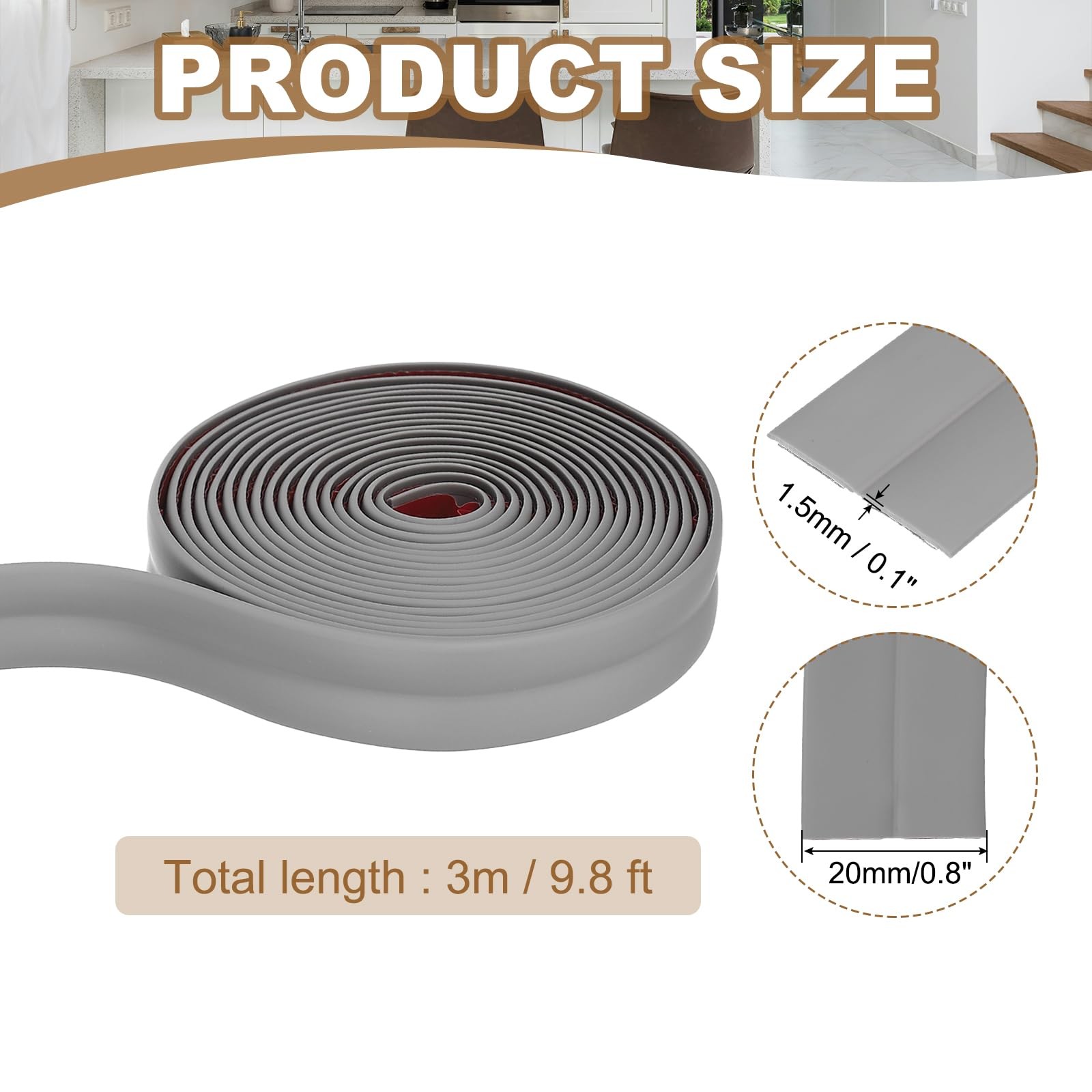 PATIKIL Wall Corner Protector 0.8 in x 10 Ft, Self Adhesive Wall Corner Guard…