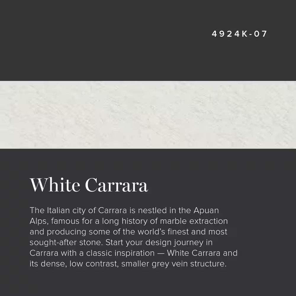 4 Ft. X 8 Ft. Laminate Sheet in White Carrara with Standard Fine Velvet Texture