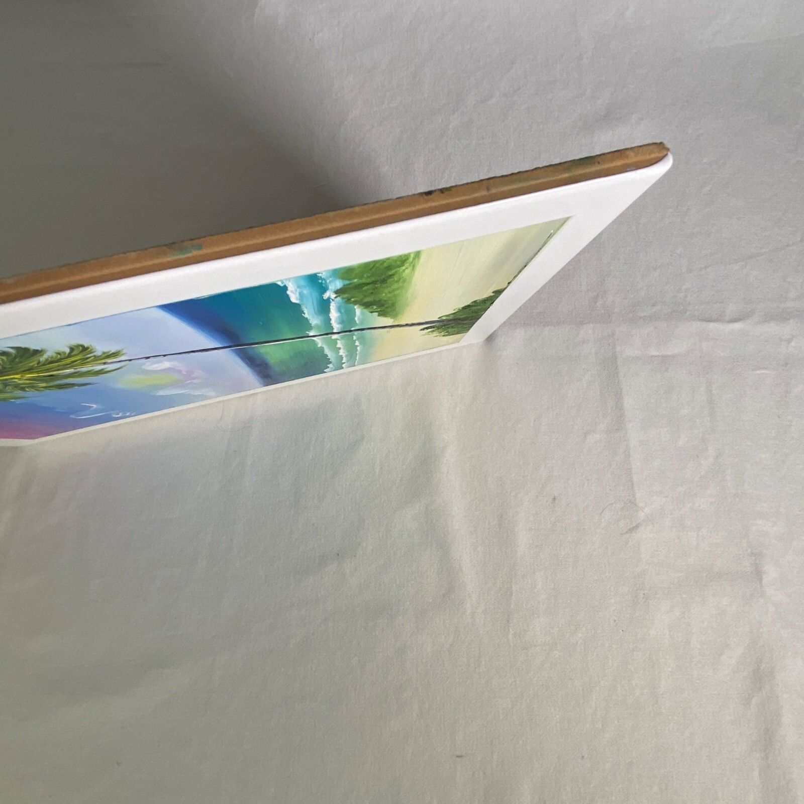 2 Hand Painted Ceramic Tile Wall Art Backsplash Border Mexico Ocean Palm Tree