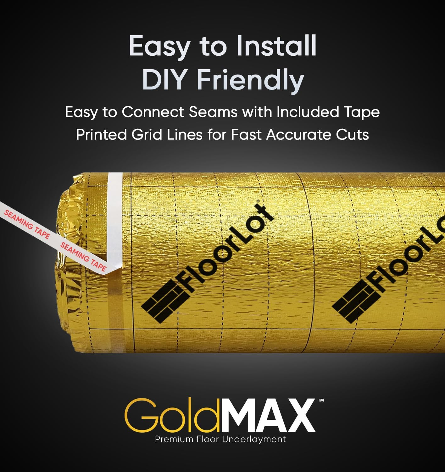Goldmax Premium Floor Underlayment – 200 Sqft Roll – 3Mm Thick – with Moisture B