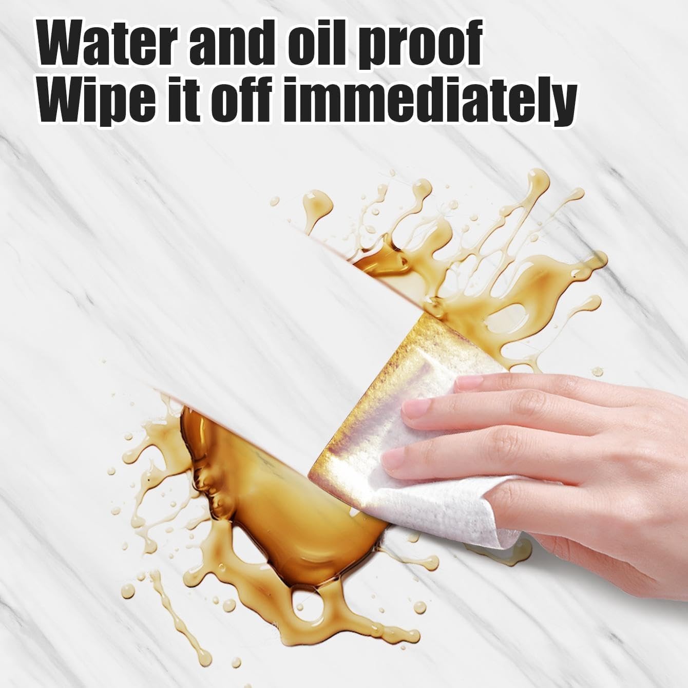 22pcs Marble Peel and Stick Backsplash Surface Waterproof Wall Panels,Self-Ad…