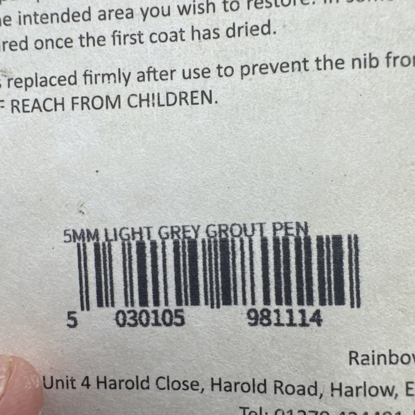 Grout Pen Light Grey Tile Paint Marker: Waterproof Narrow Tip 4 Pack