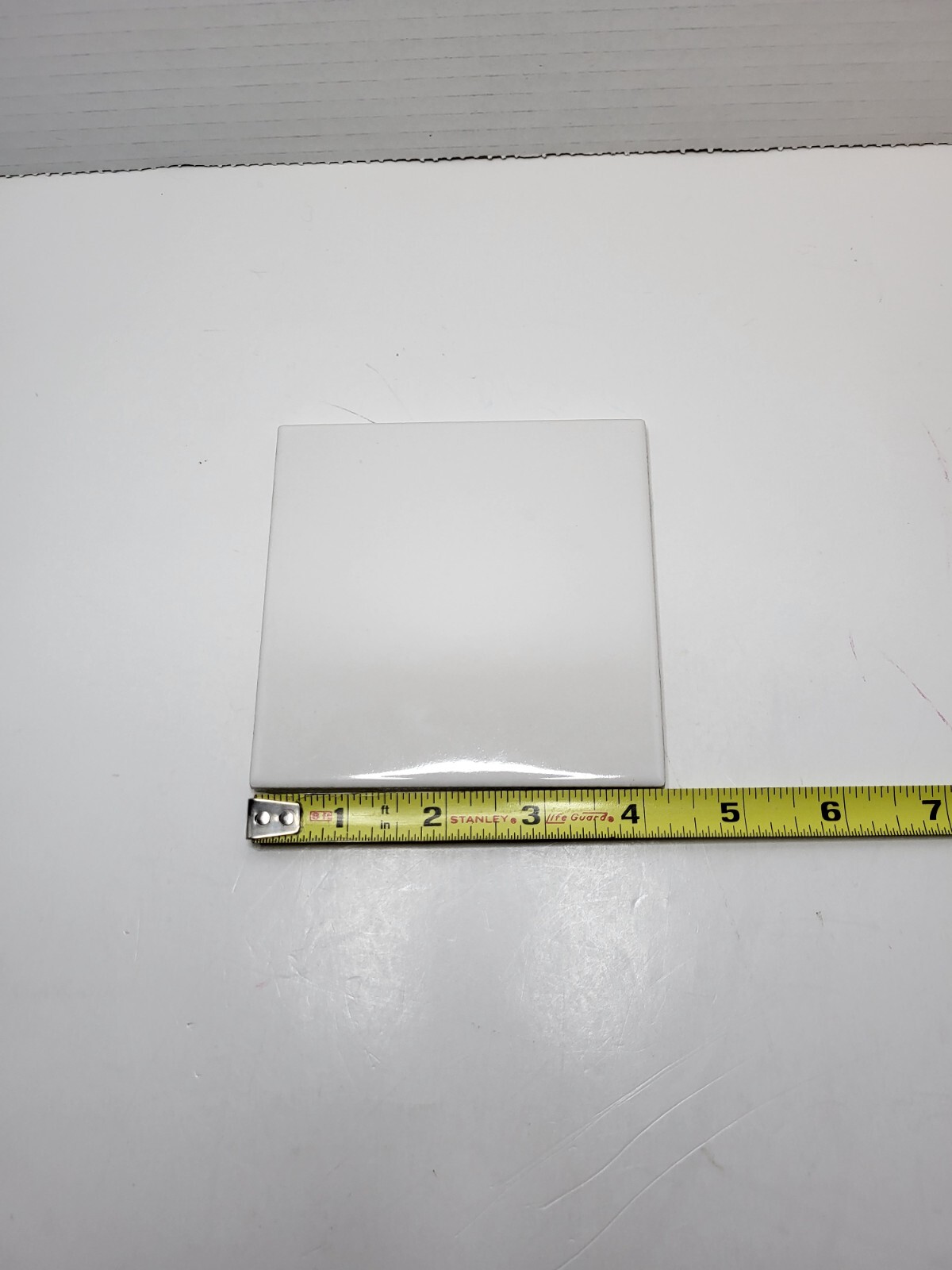 1 Wall Tile US Ceramic USA 724764 001003 Gloss 4-1/4″ Square White Vintage New