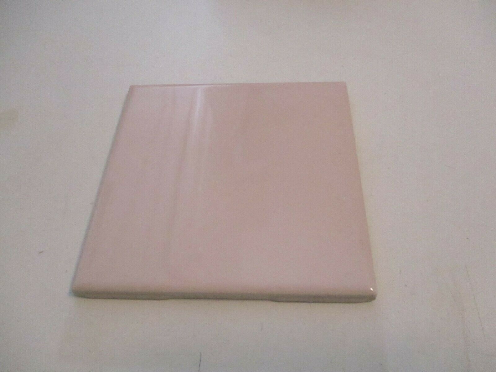 1 Wall Tile US Ceramic 724764 091004 Gloss Light Pale Pink 4-1/4″ Vintage 1990s