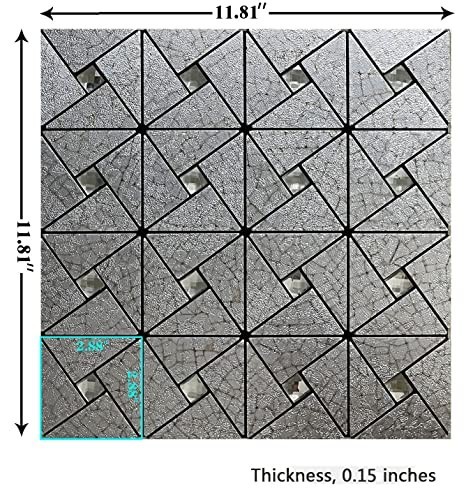10-Sheet Peel and Stick Backsplash Tile – Self-Adhesive Metal Mosaic for Kitchen