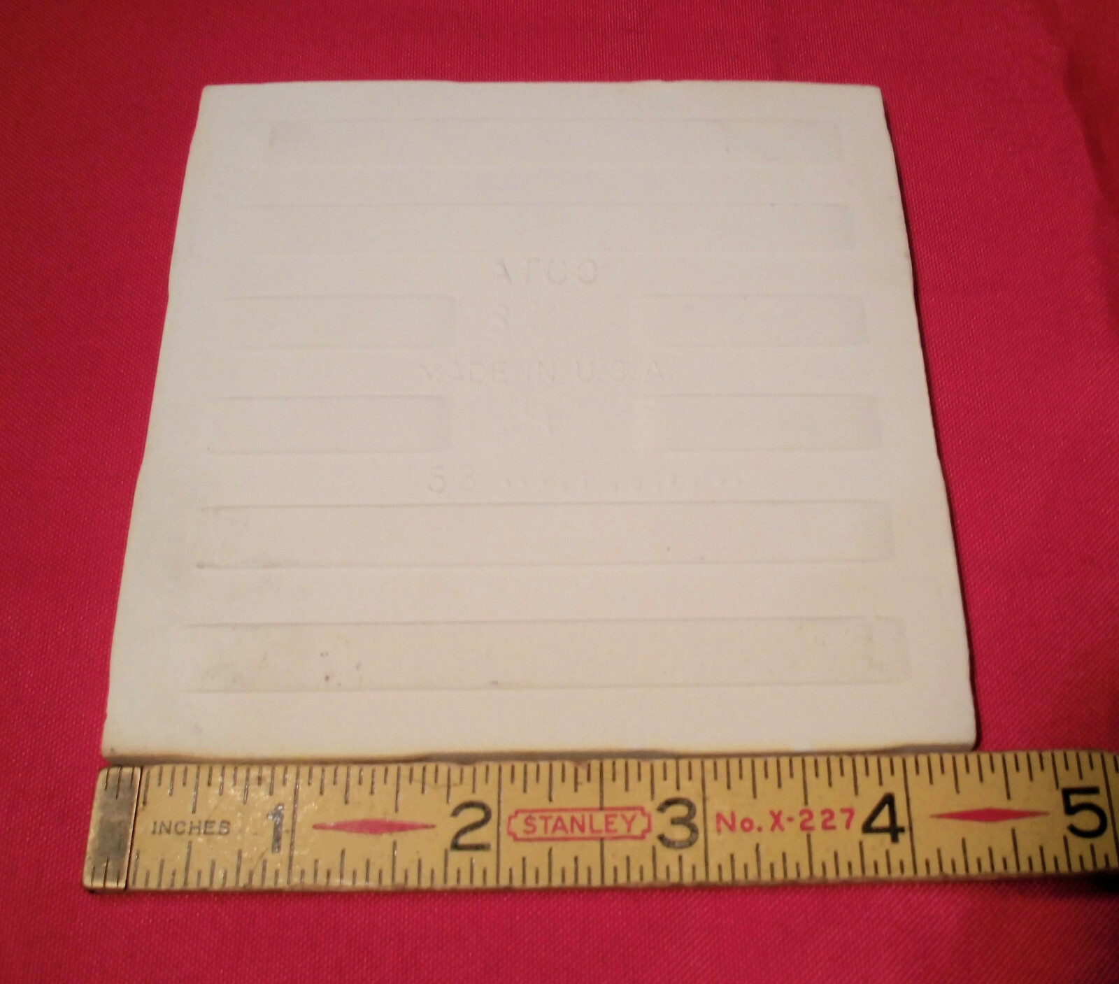 1 pc. Vintage 4-3/8″ Salt & Pepper Glossy Ceramic Tile by ATCO Made USA NEW