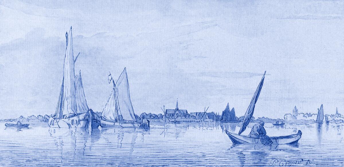 Ceramic Tile Mural Kitchen Backsplash – Delft River View – Dutch Holland Art