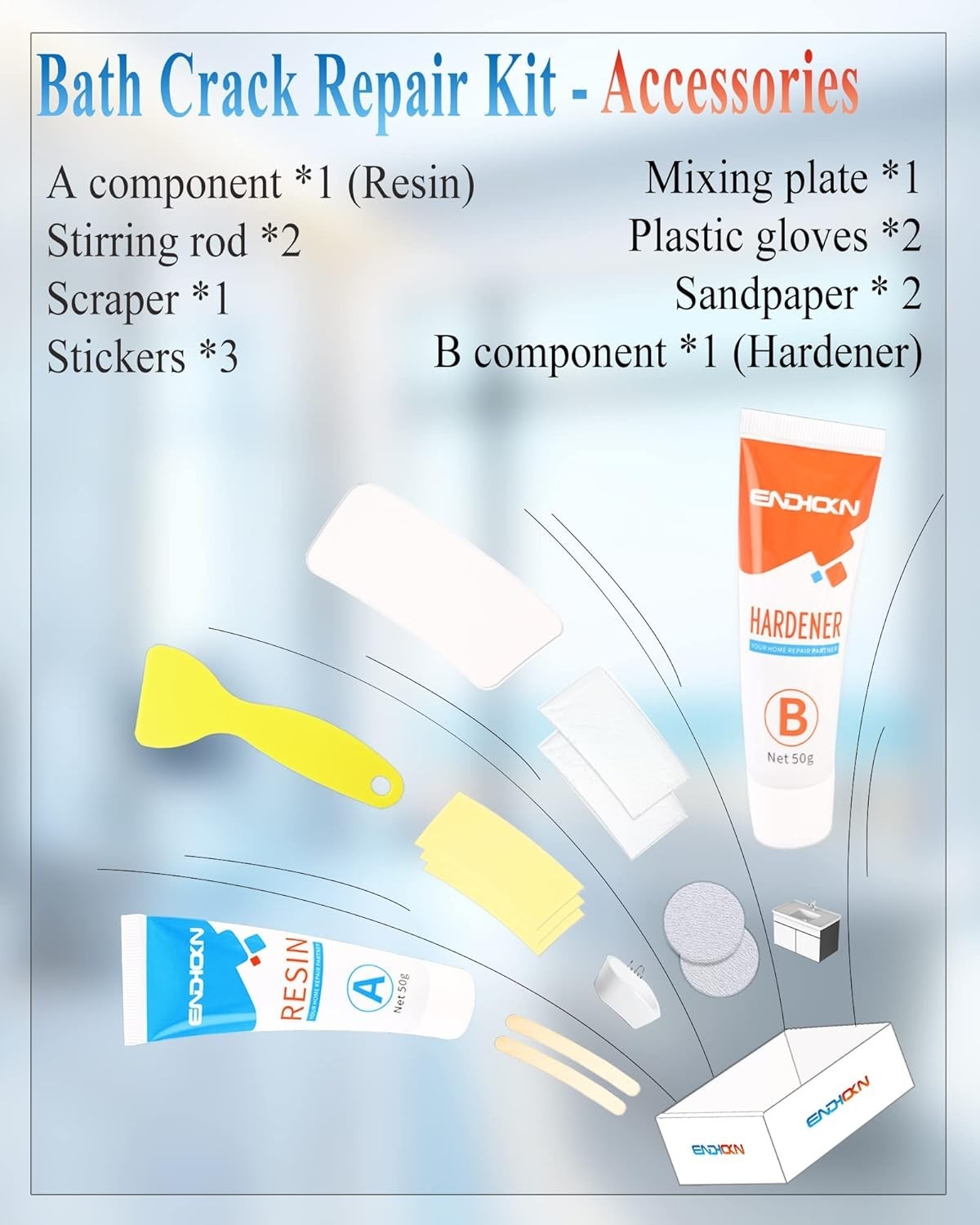 Bath Repair Kit White, Enamel, Porcelain, Acrylic, Fiberglass, Ceramic Sink, …