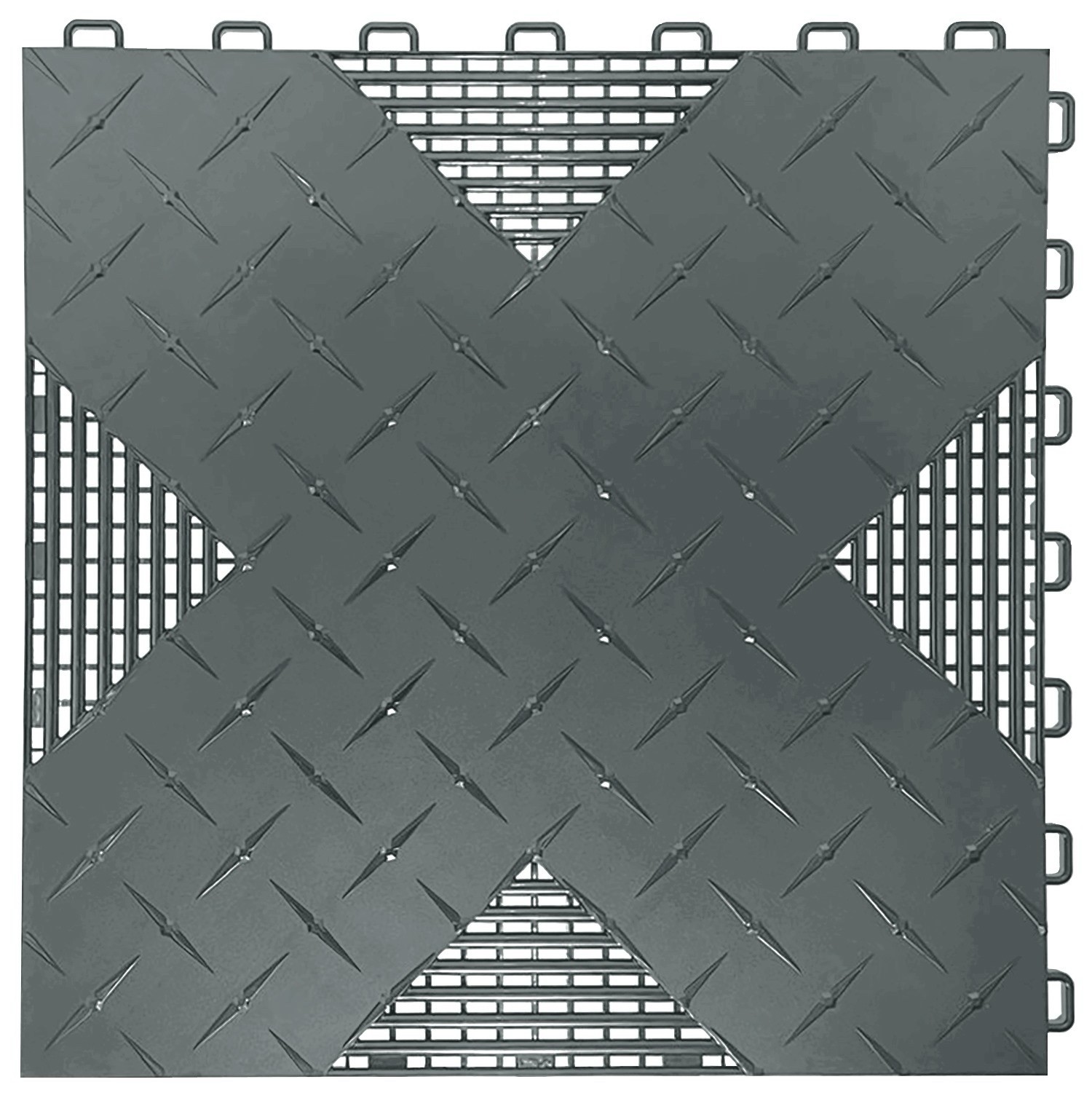 Black … HYBRID-X garage floor tiles. 50 square feet 17” X 17” MADE IN USA