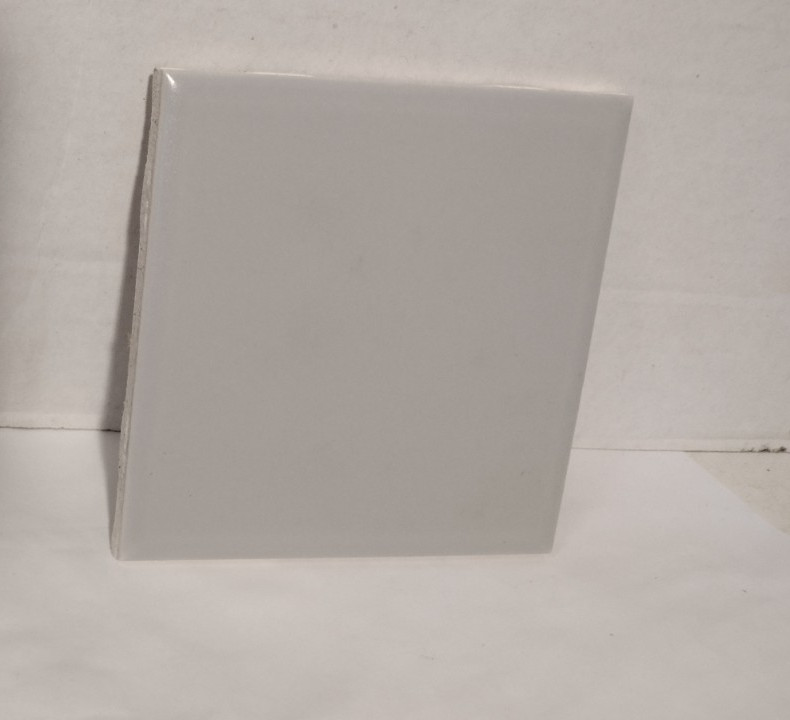 1 Wall Tile AO American Olean USA 4-1/4″ Ceramic Satin Mid Gray, Silver BEBEBE