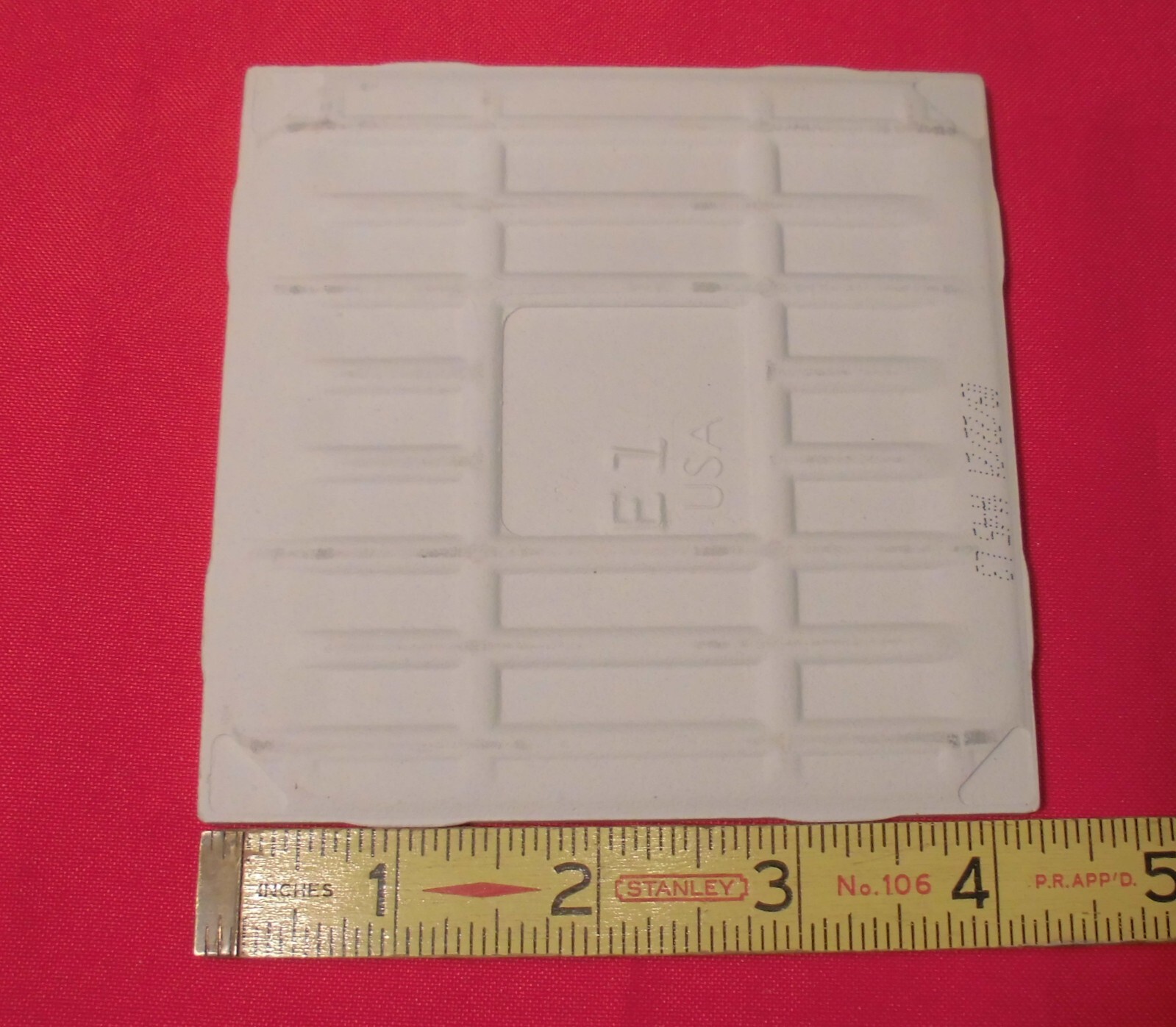 1 pc. Steel #0714: 4-1/4″ Matte Gray Ceramic Tile by Daltile, New