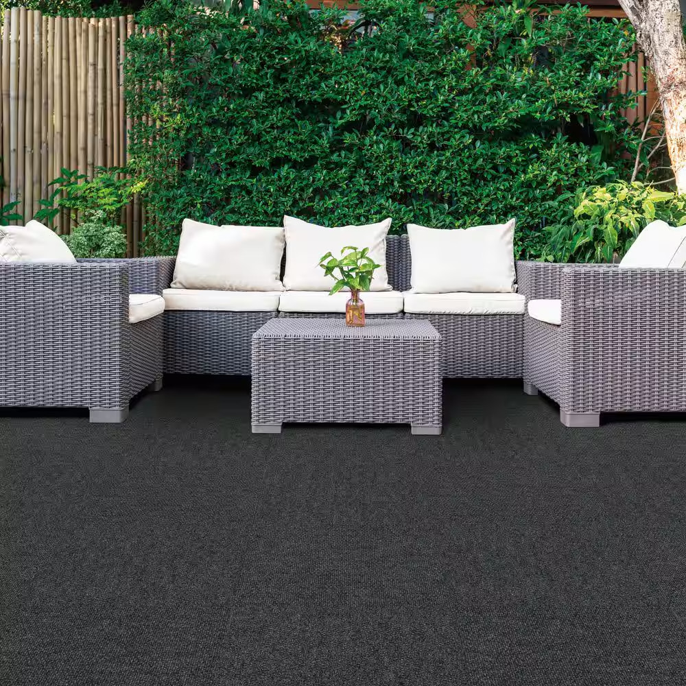 Hobnail – Ash Indoor/Outdoor 18 X 18 In. Peel and Stick Modular Carpet Tile Squa