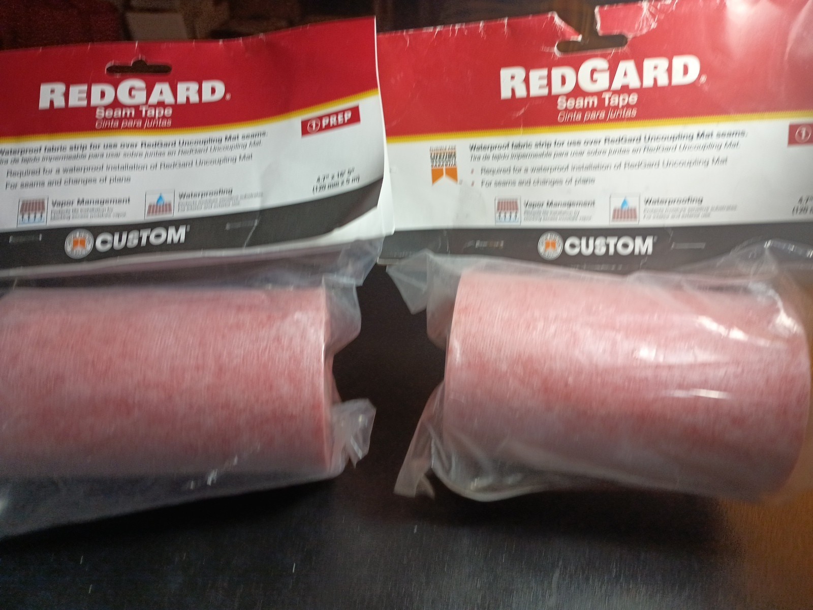 TWO Seam Tape 5in x 16.5 ft Commercial Residential Red Waterproofing Membrane