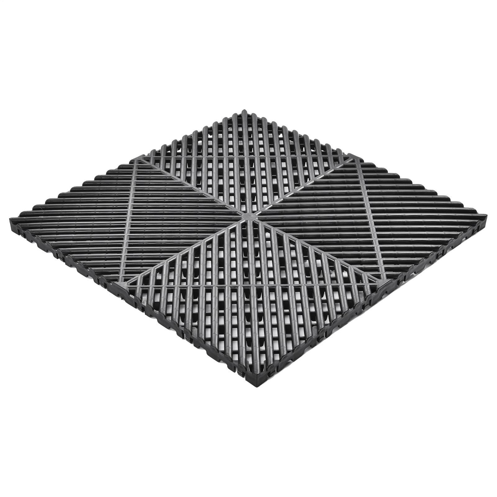 40 Packs Interlocking Garage Floor Tiles Vented Water Drainage 15.75×15.75”
