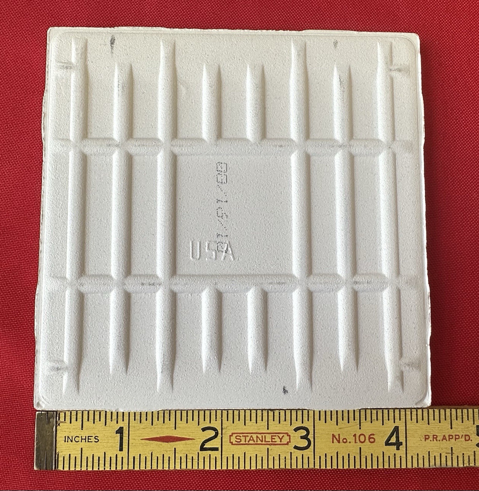 1 pc. Glossy Almond: 4-1/4″ Ceramic Tile by American Olean Co. New Stock