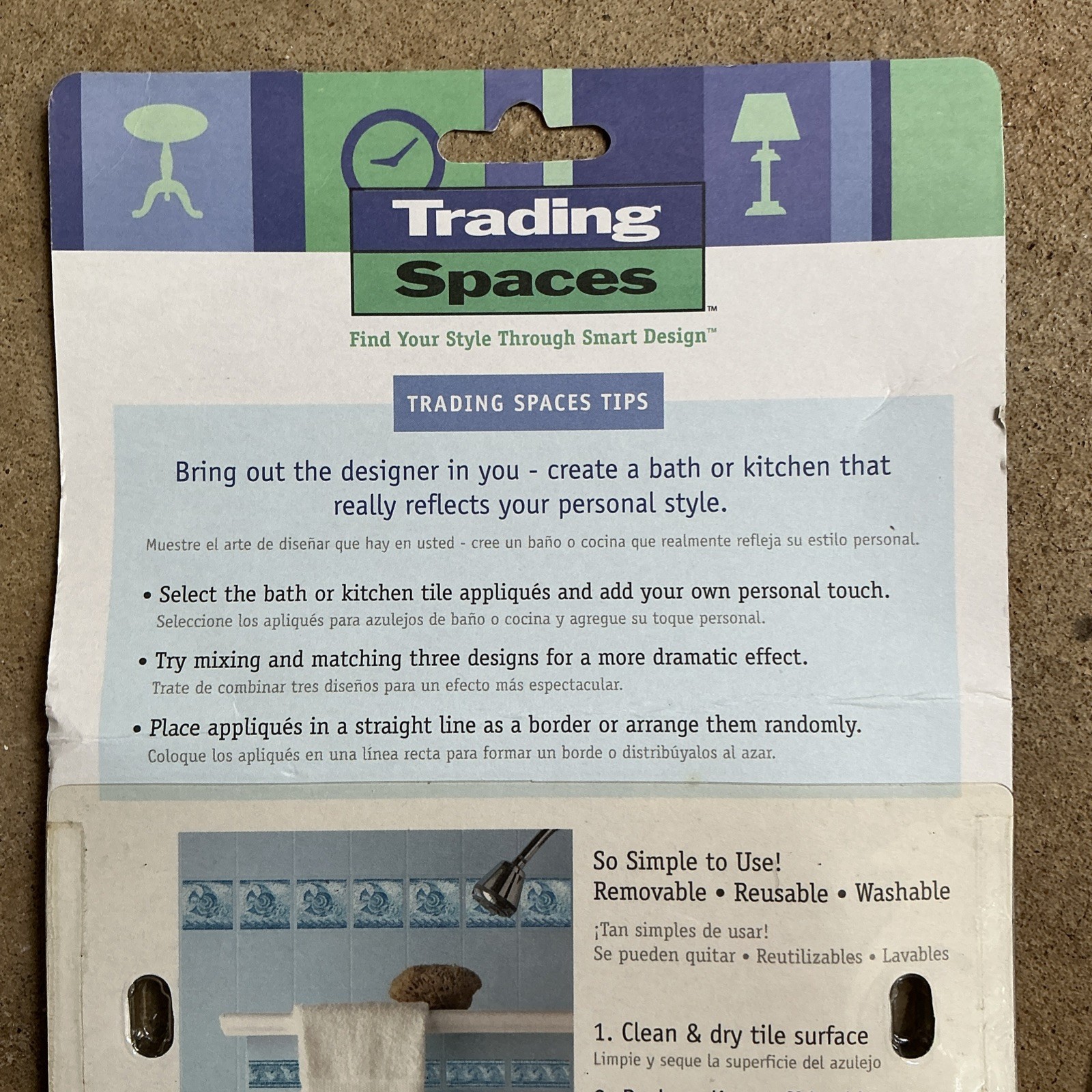 Trading Spaces Tile Appliques Blue Fish Mosaic Appliques 2 Boxes