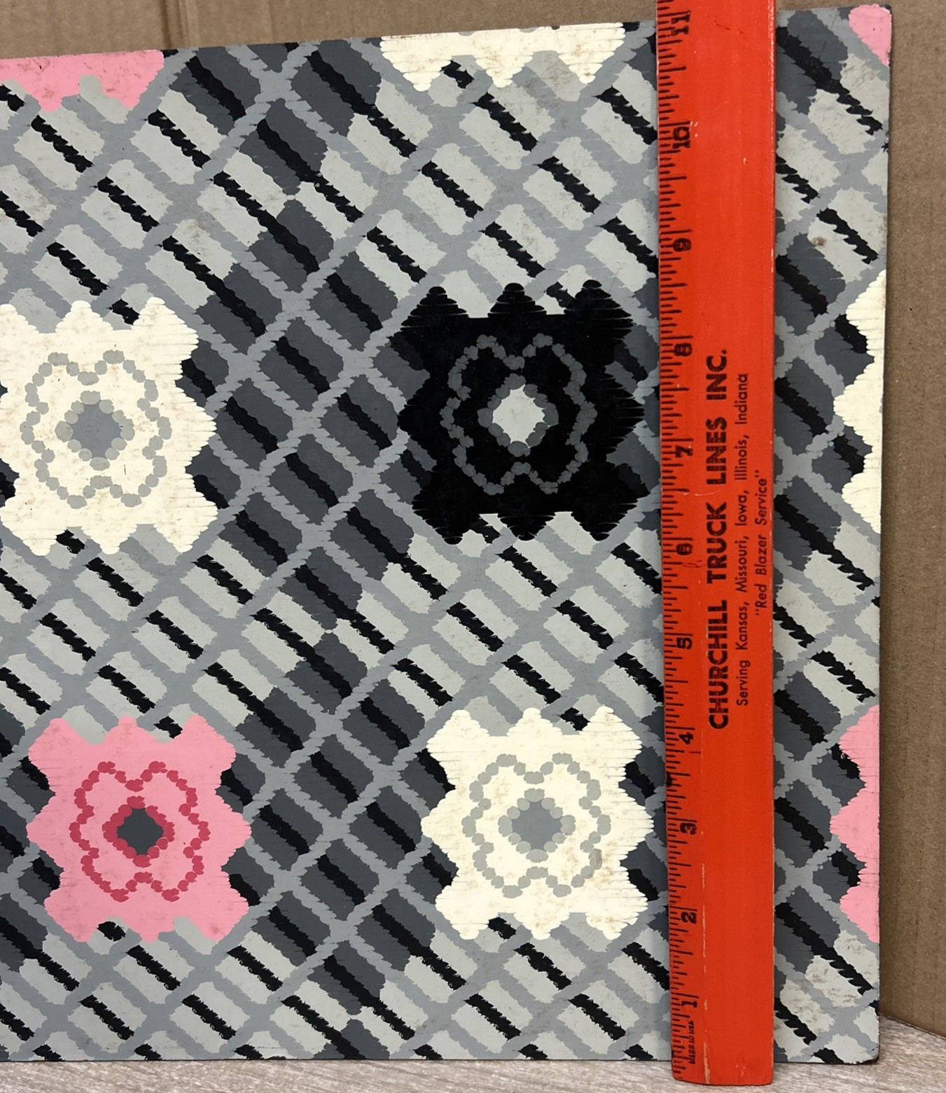 Vintage 1950s Congoleum Linoleum Floor Store Sample 17″ X 11″