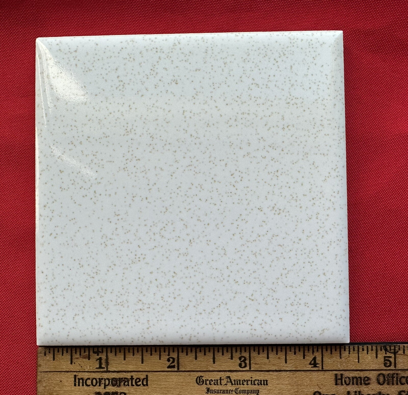 1 pc. Gold Dust: by Color Tile Co. 4-1/4″ Glossy Ceramic Tile: Made 1970’s-90’s