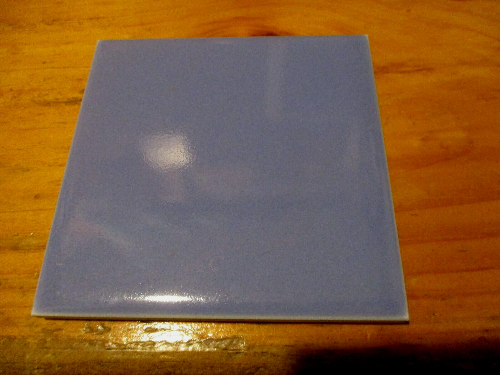 -1- Tile Mosaic USA 4-3/8″ Gloss Cornflower Blue Ceramic Wall 1950 Retro Vtg MCM