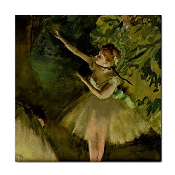 Ballet Dancer Ceramic Tile Set of 6 Backsplash Tiles Edgar Degas Art