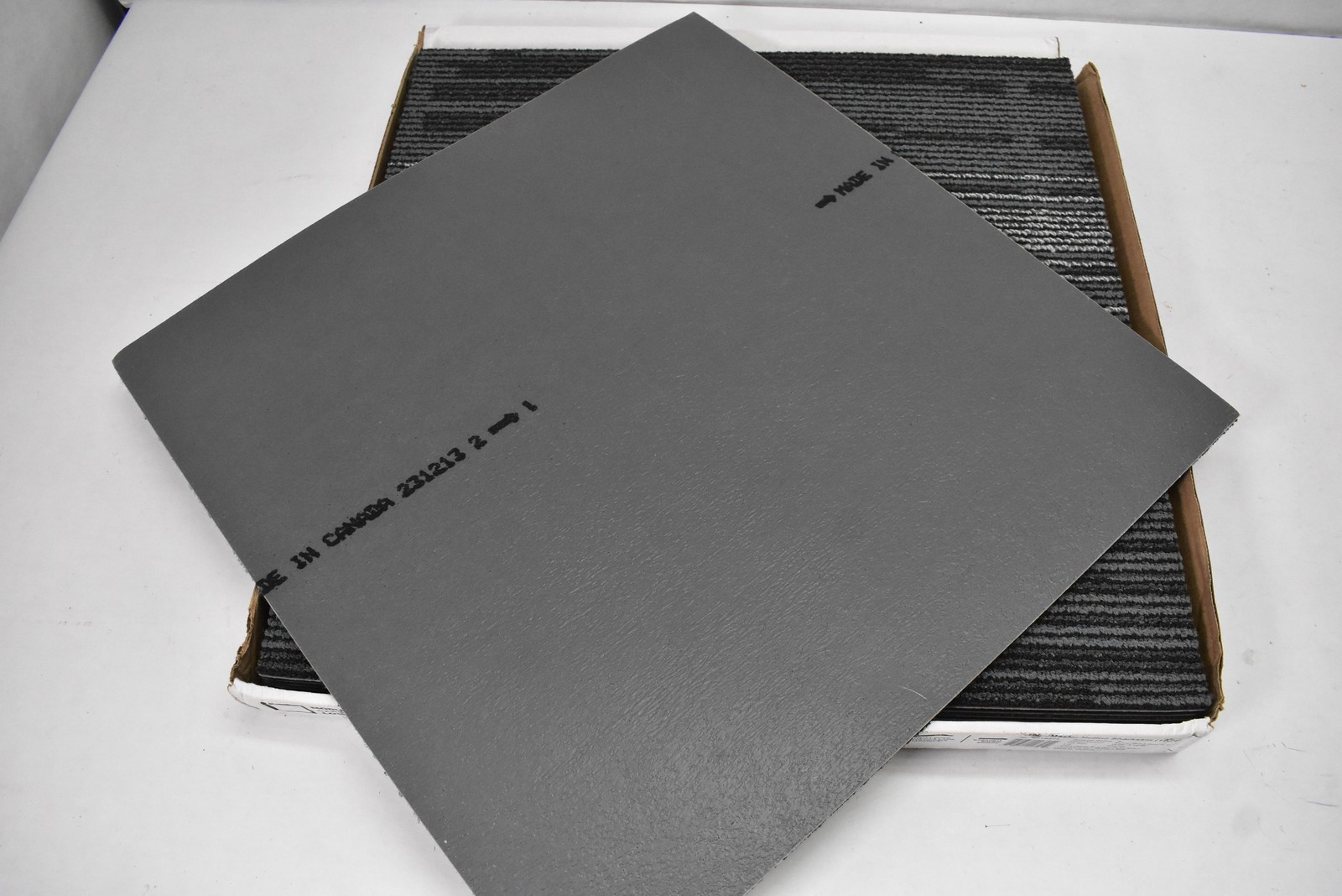 Hutton Sharkskin Carpet Tile 8 Tiles 19.69in 50cm 21.53 sq ft BCF Nylon Gray