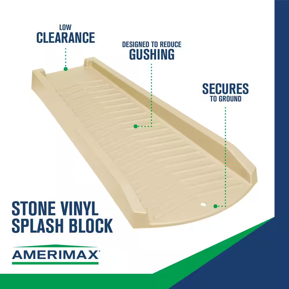 24 In. Stone Vinyl Splash Block