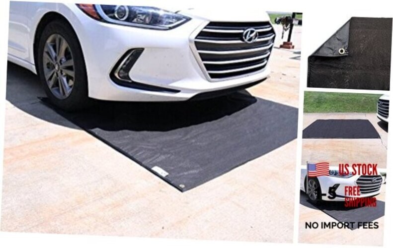 New Pig – 5’x5′ Black Oil Mats for Garage – Driveway Containment Mat