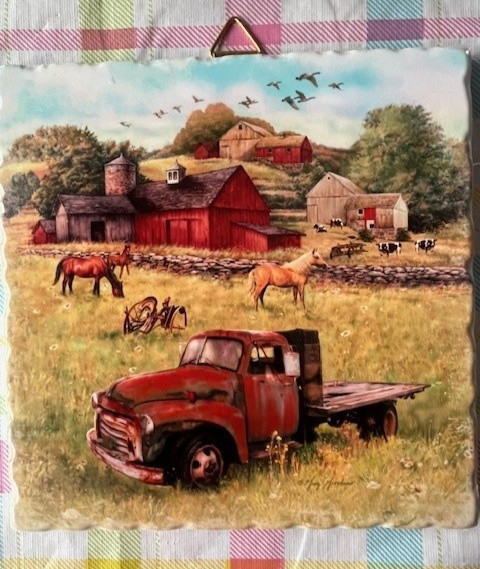 Brand New 7.5″ X 7.5″ Tile of Summer Afternoon On The Farm