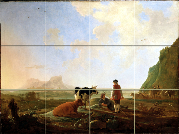 Art Dutch Countryside Cows Aelbert Cuyp Ceramic Mural Backsplash Bath Tile #2242