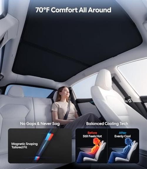Tesla New Model Y Juniper Accessories Sunshade Model Y Juniper 2025-2026 Black