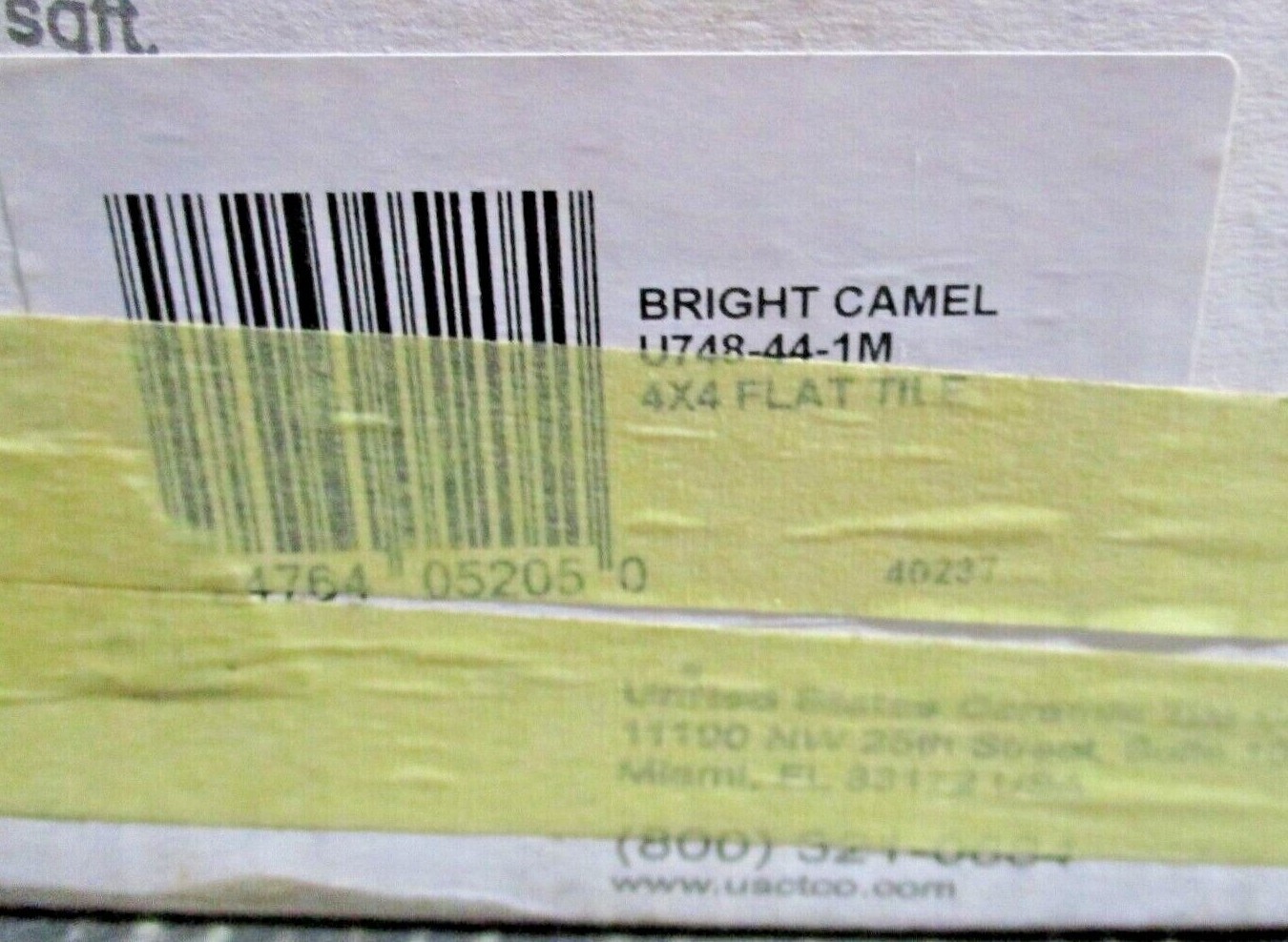 1 Wall Tile US Ceramic 72476409705-1 Gloss Bright Camel Latte 4-1/4″ Square 2015