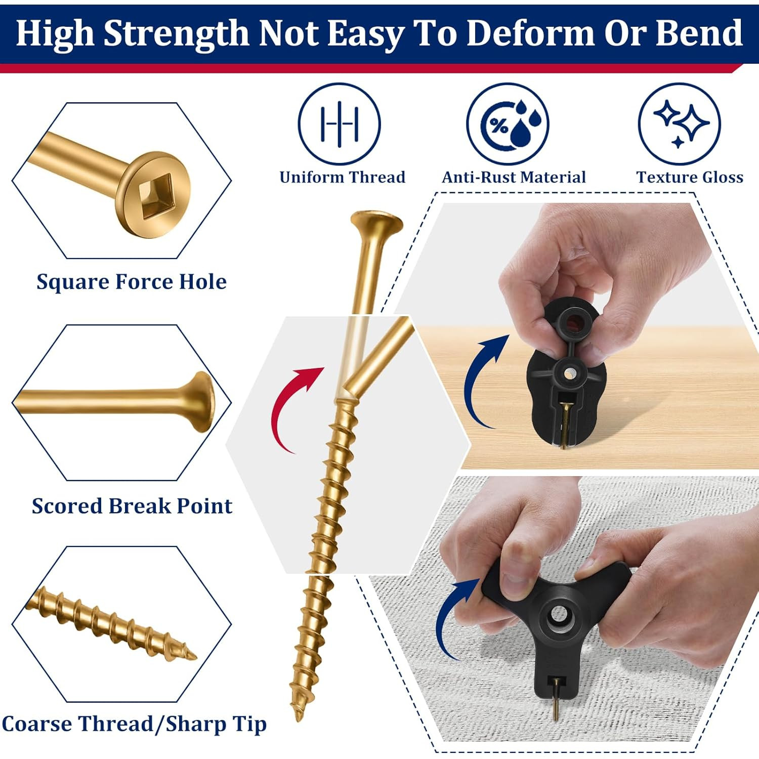 Squeaky Floor Repair Kit with 50 Screws and 5 Tools, Floor Fix Screws Kit for Mo