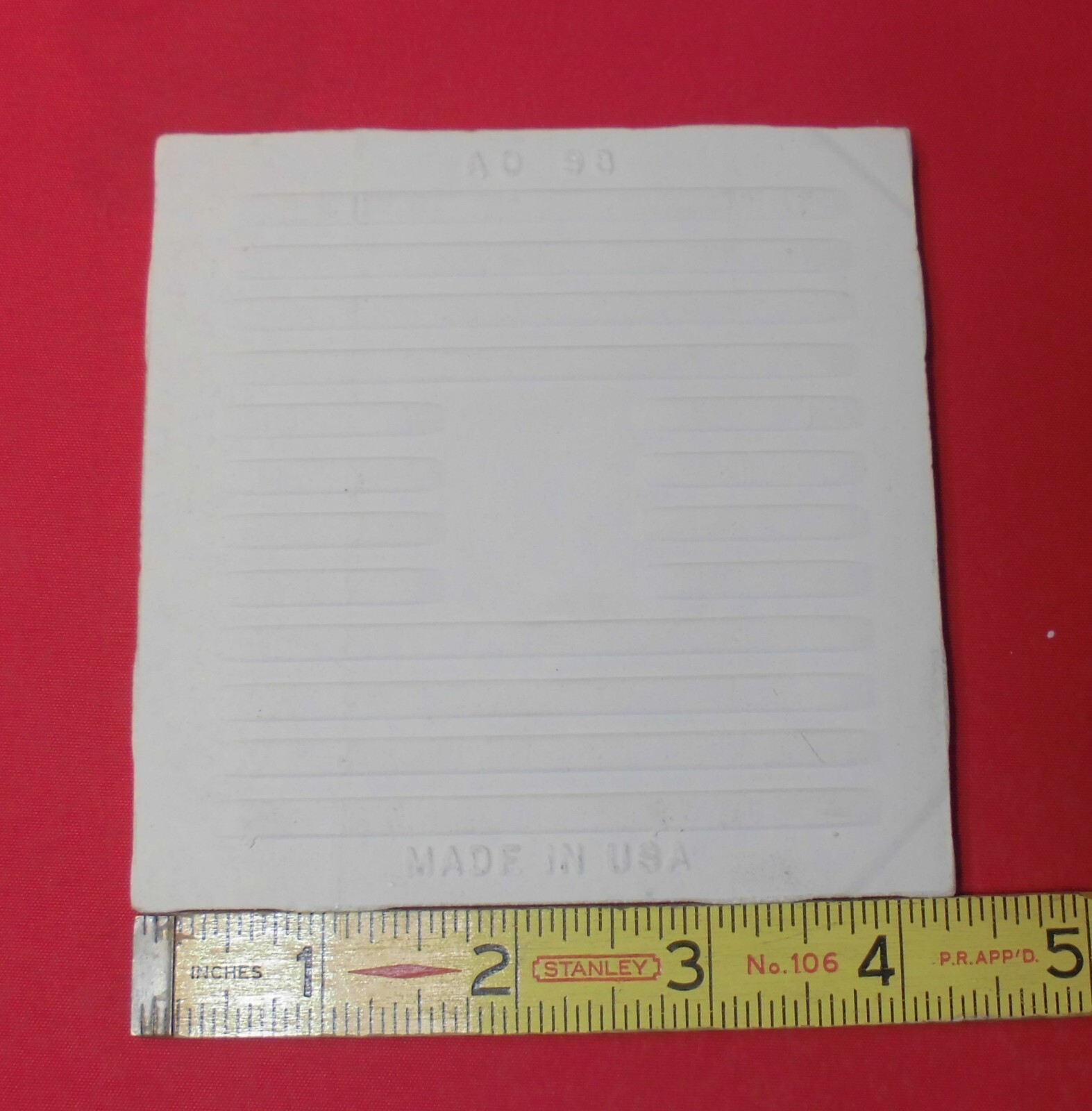 1 pc. Vintage Spring Green: 4-1/4″ Glossy Ceramic Tile by American Olean, NOS
