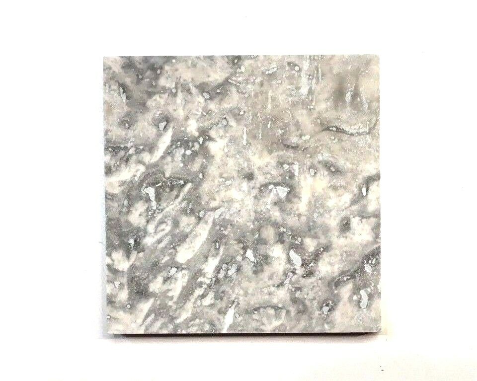 Silver 2×2 Honed Filled Travertine Mosaic Floor and Wall Tile (Sold by piece)