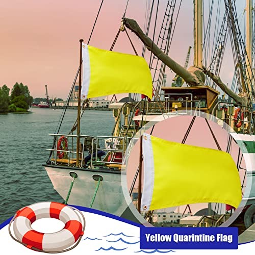Yellow Quarantine Flag Blank Nautical Quarantine Message Flags Solid Color 2