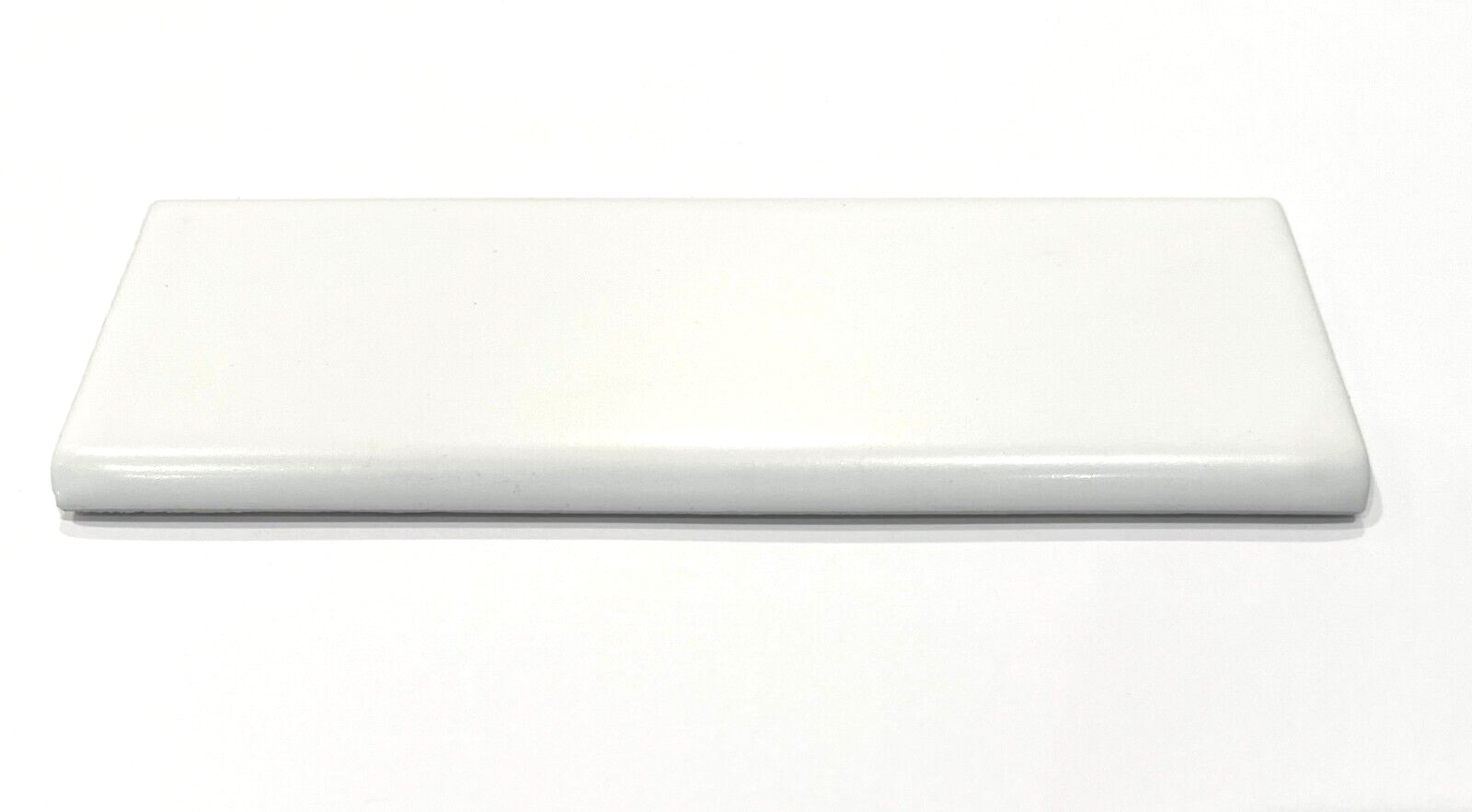 2×6 Bullnose Wall Tile Trim Matte White, 0790 Color Code