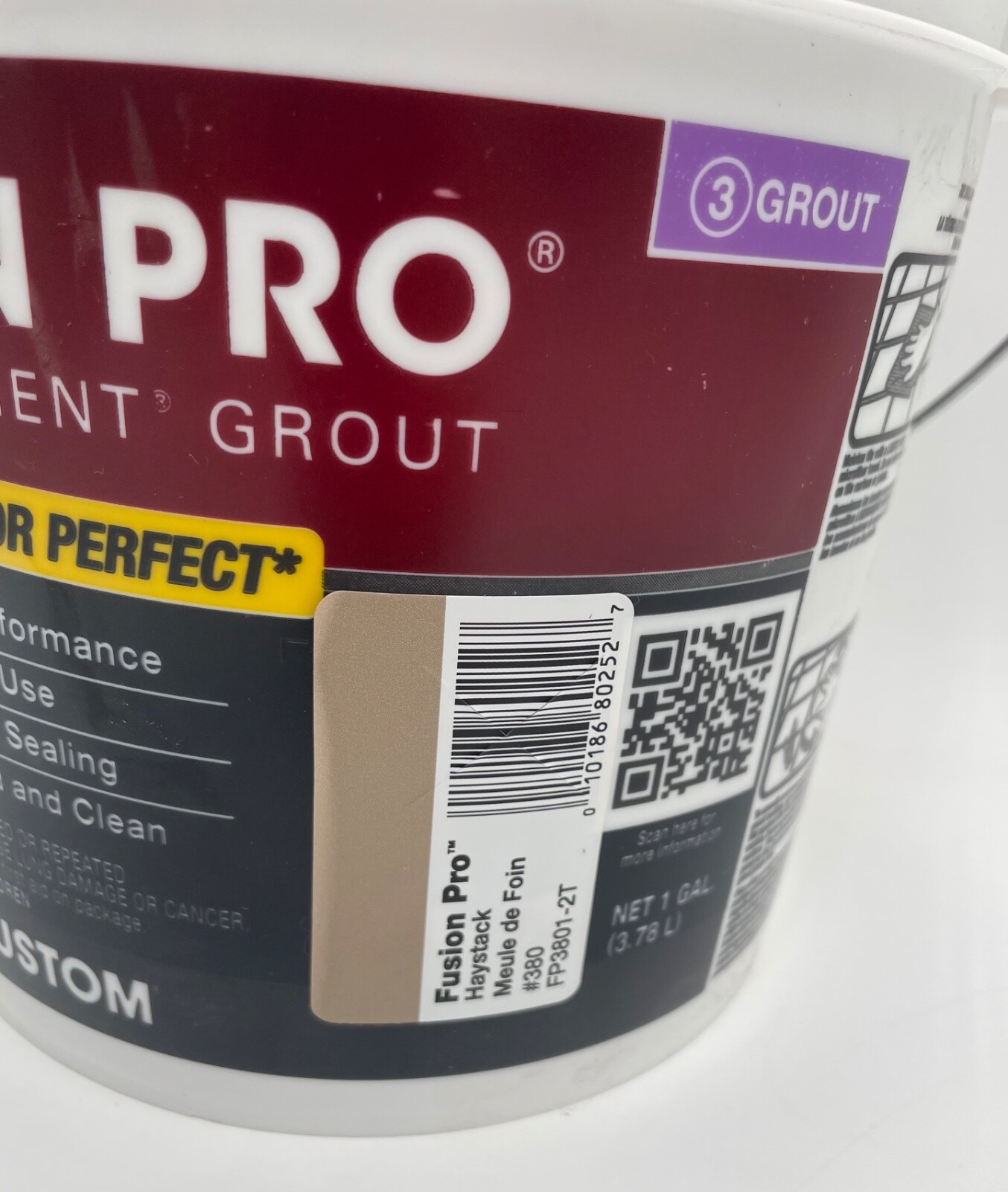 Fusion Pro #380 Haystack 1 gal. Single Component Stain Proof Grout