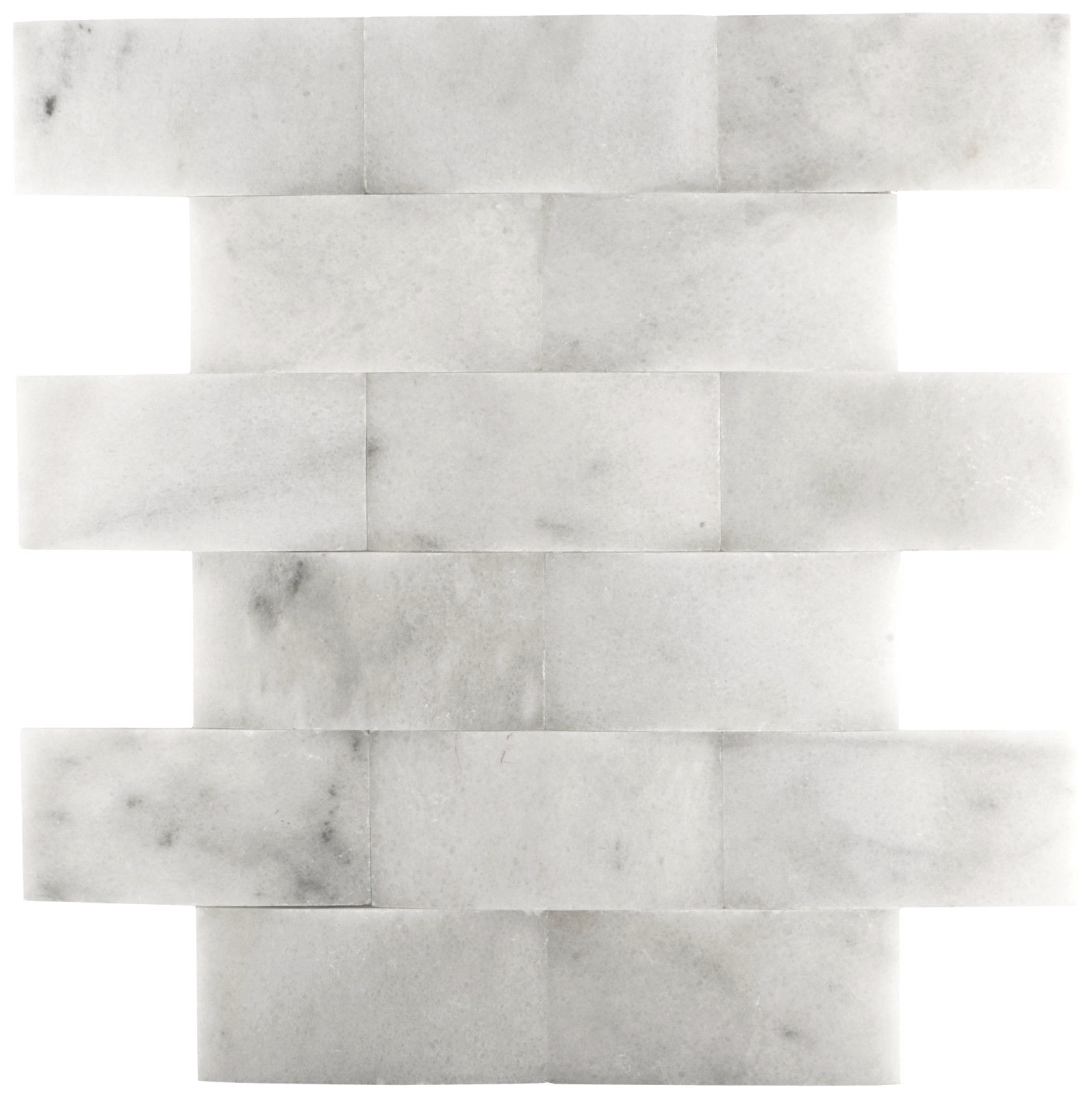 Carrara 2X4 Wavy Honed Marble Mosaic Wall Backsplash Tile Kitchen Bath Fireplace