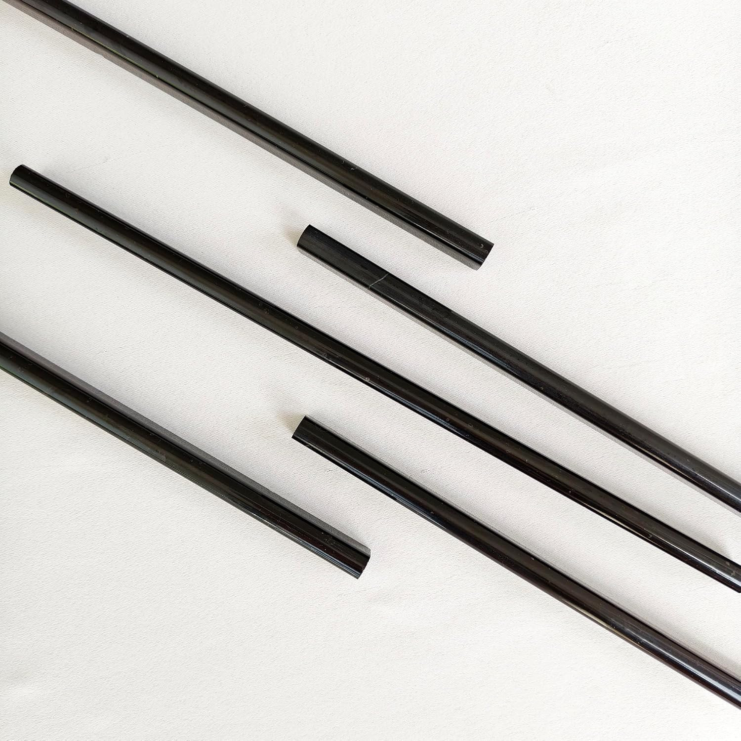 Polished Black Marble Pencil Tile Trim – 10 Pack for Backsplash & Walls