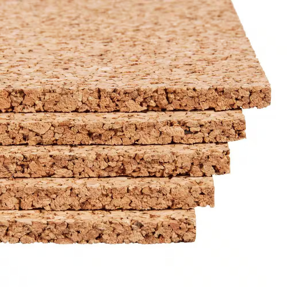 30 Sq. Ft. 2 Ft. Wide X 3 Ft. Long X 6Mm Thick Natural Cork Sound Dampening Unde