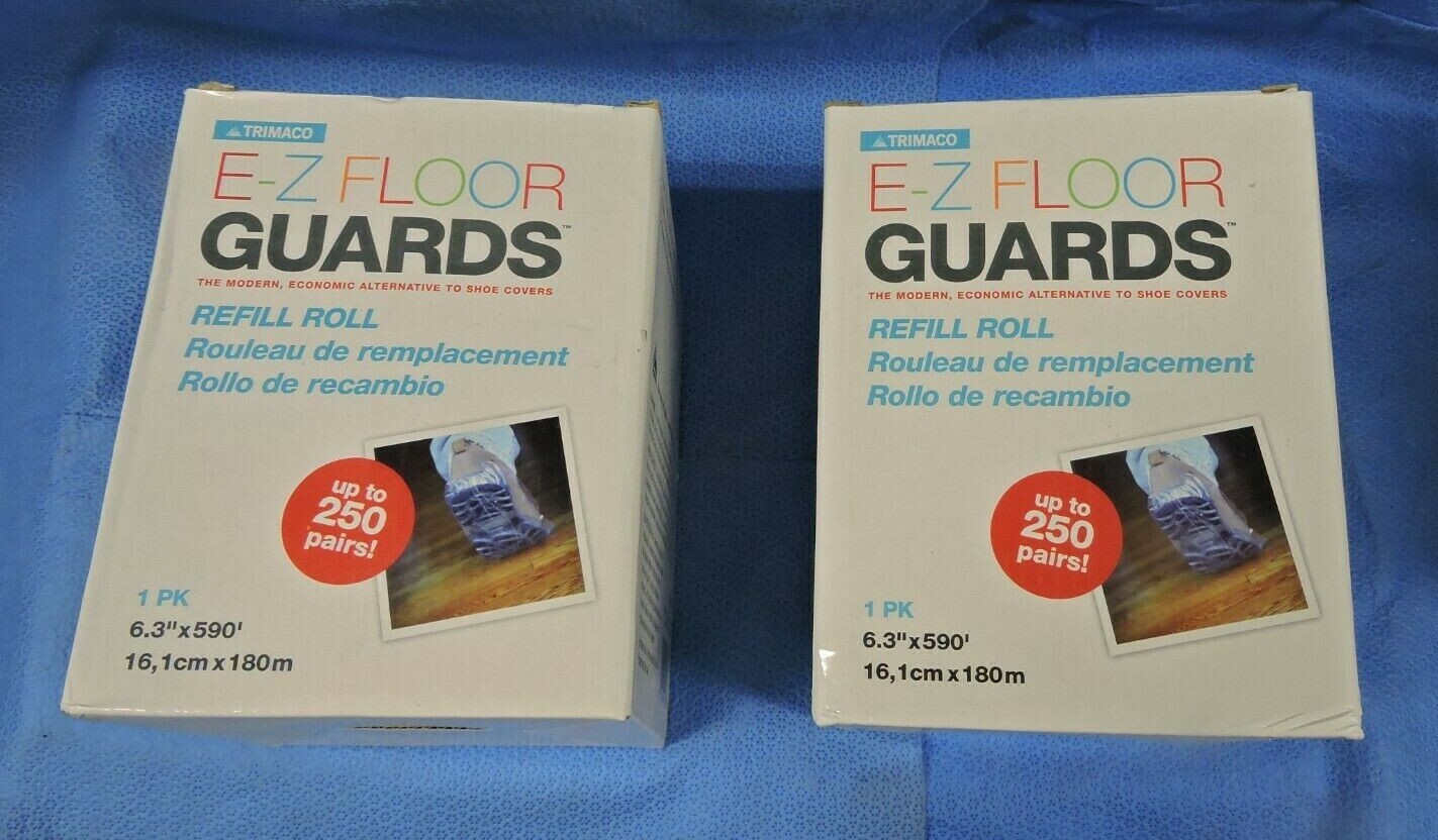LOT 2 NEW TRIMACO 54716 E-Z Floor Guards Film Refill Roll 1 Pack up to 250 pairs