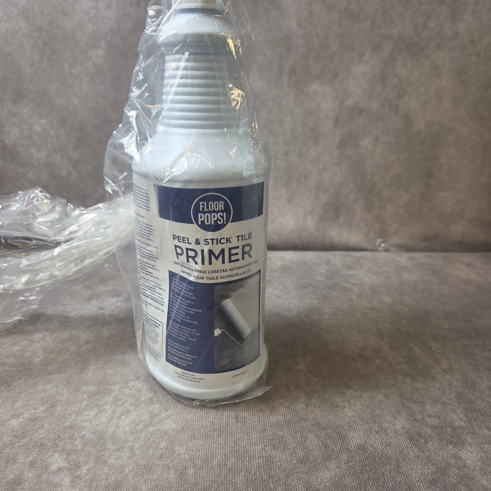 FloorPops Peel & Stick Tile Primer 1 Quart Liquid Latex Floor Adhesive FP2947